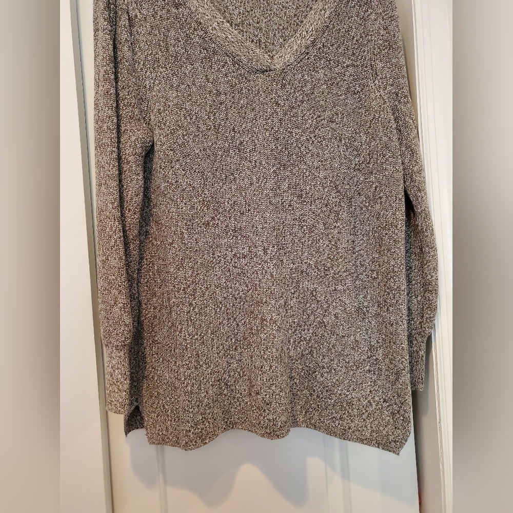 Belle by Kim Gravel V-Neck Sweater in Dark Olive